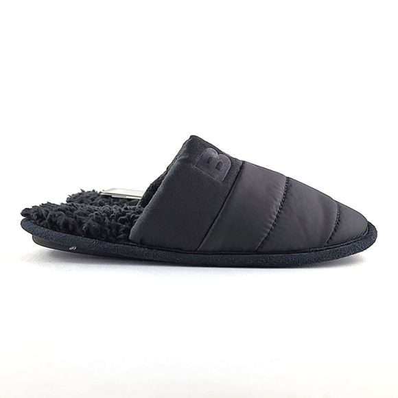 BENCH Kids Black Sherpa Quilted Puffer Slide On Slippers Fiber  Fill Size S / M - Picture 1 of 10